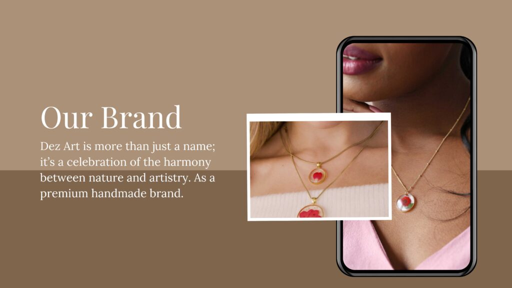 Premium handmade resin necklace with natural flower - DezArt