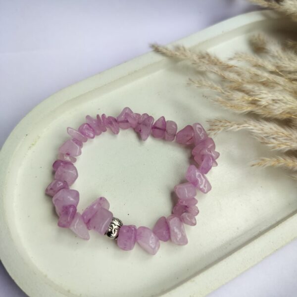 Rose quartz real stone bracelet