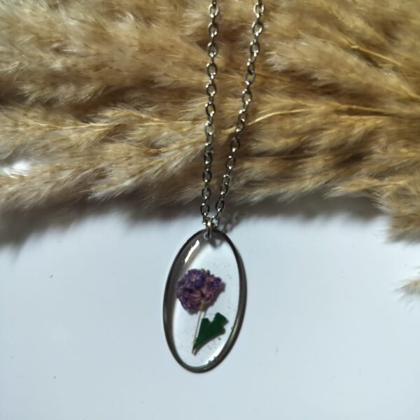 Purple Wildflower Cushion Pendant