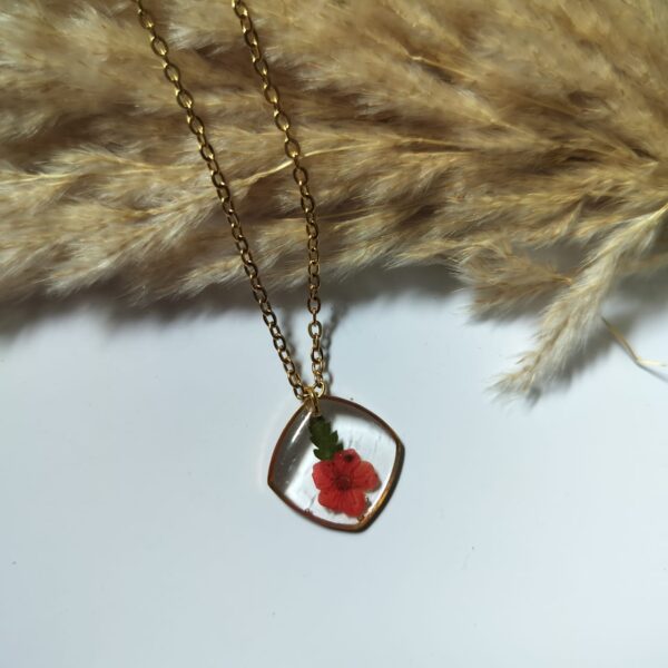 Ruby Blossom Square-Drop Botanical