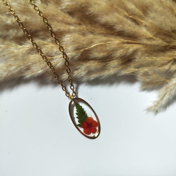 Real Flower Hexagon Pendant