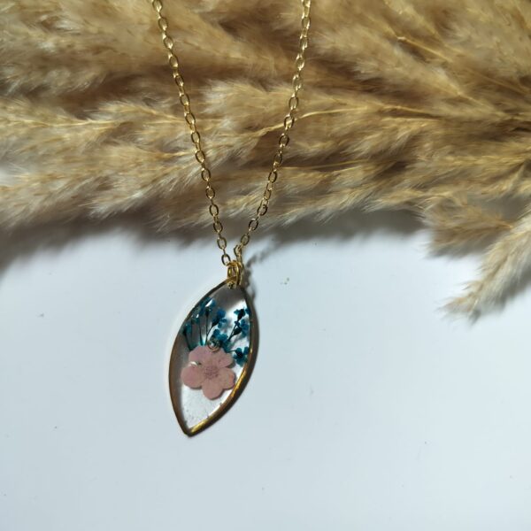 Crimson Bloom Square Botanical Pendant