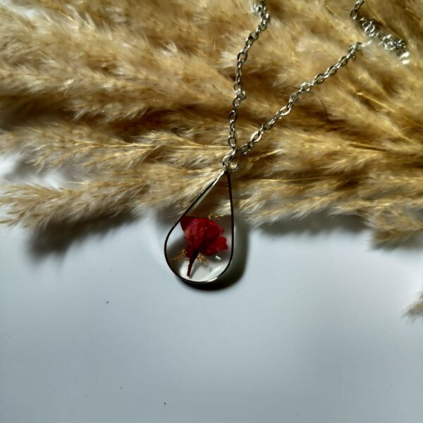 Real Rose flower pendant