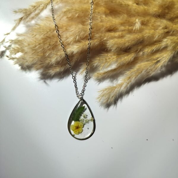 Eternal Spring Resin Necklace | Handcrafted Dried Flower Botanical Pendant