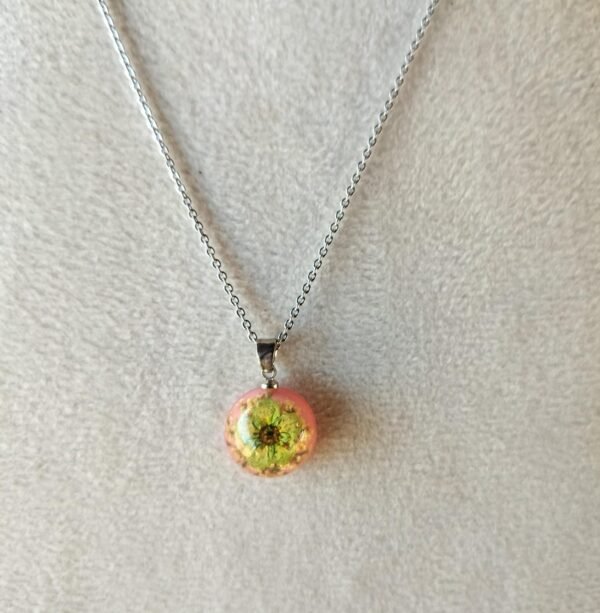 Real flower jwellery pendant anti-tarnish