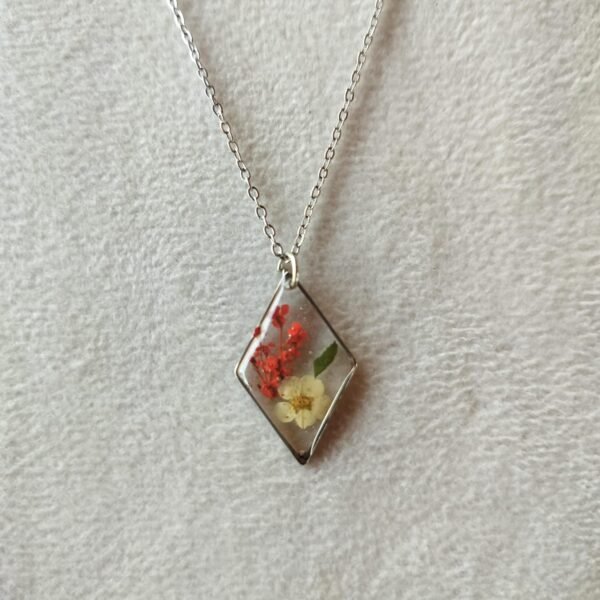 Real flower jwellery pendant anti-tarnish