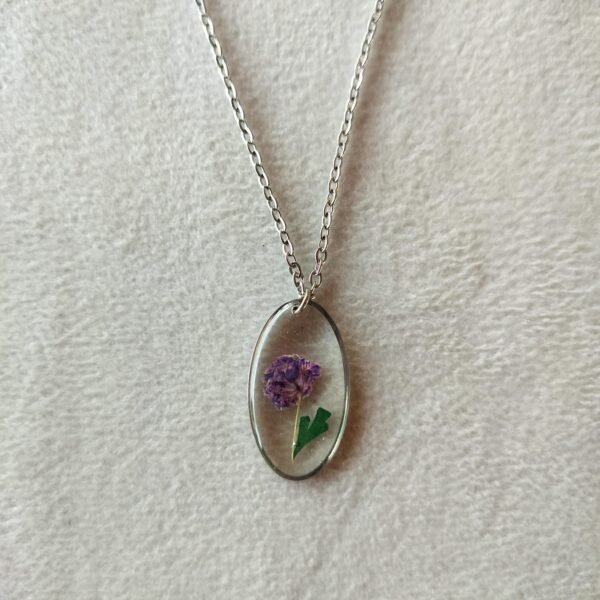 Real flower jwellery pendant anti-tarnish