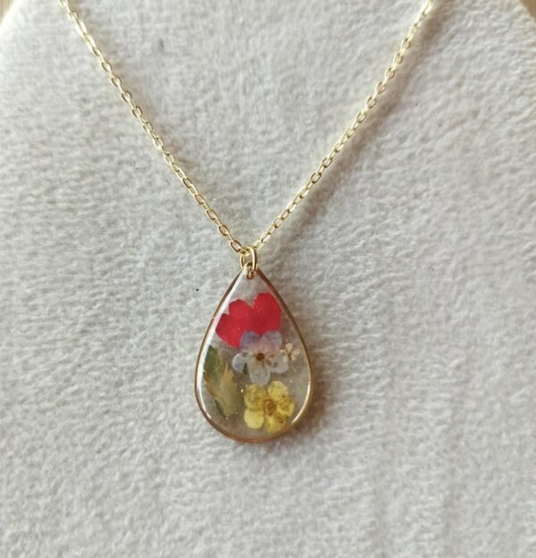 Real flower jwellery pendant anti-tarnish