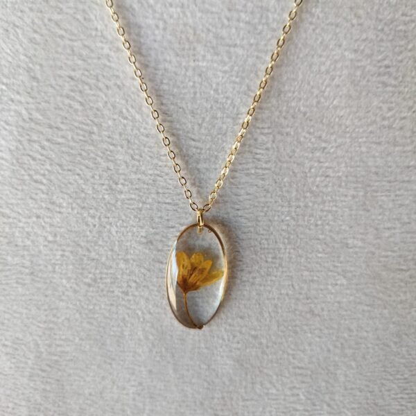 Real flower jwellery pendant anti-tarnish