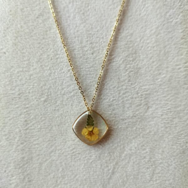 Real flower jwellery pendant anti-tarnish