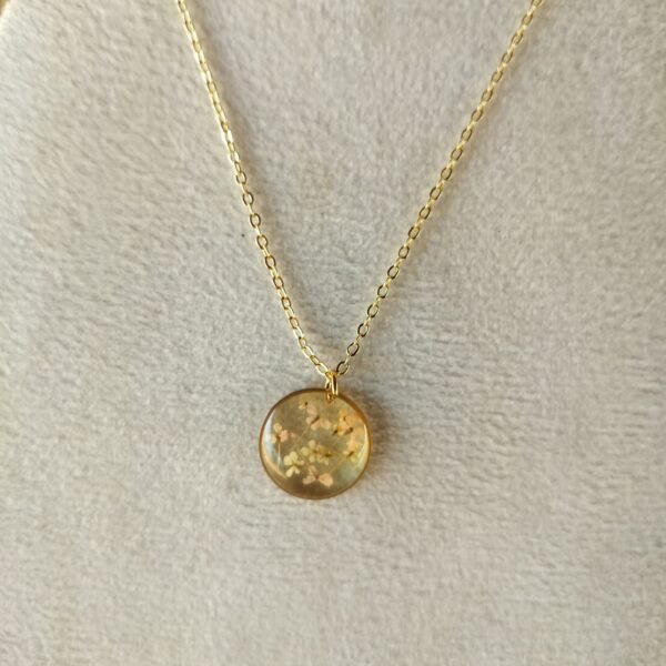 Real flower jwellery pendant anti-tarnish