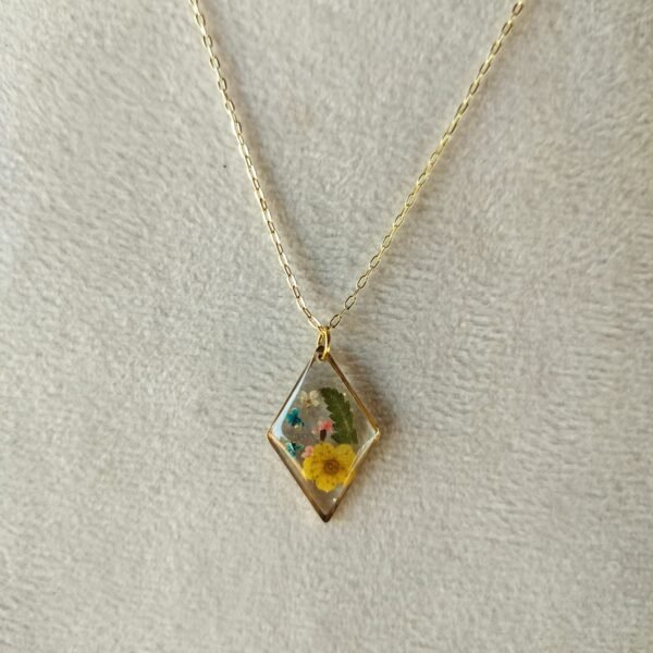 Real flower jwellery pendant anti-tarnish
