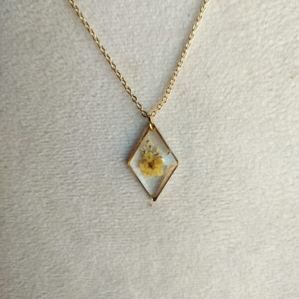 Real flower jwellery pendant anti-tarnish