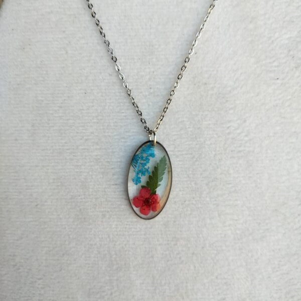 Real flower jwellery pendant anti-tarnish