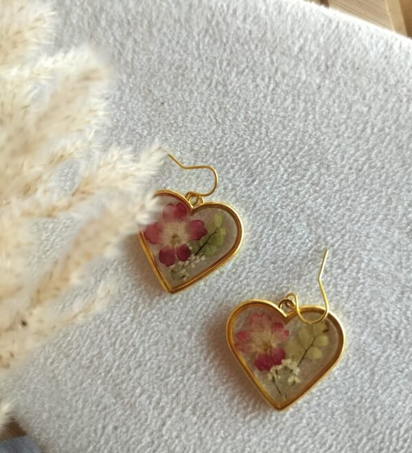 Real flower anti-tarnish earrings