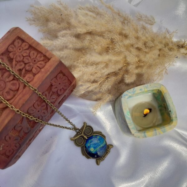 Glow in dark starry night pendant Vintage style - anti-tarnish 
